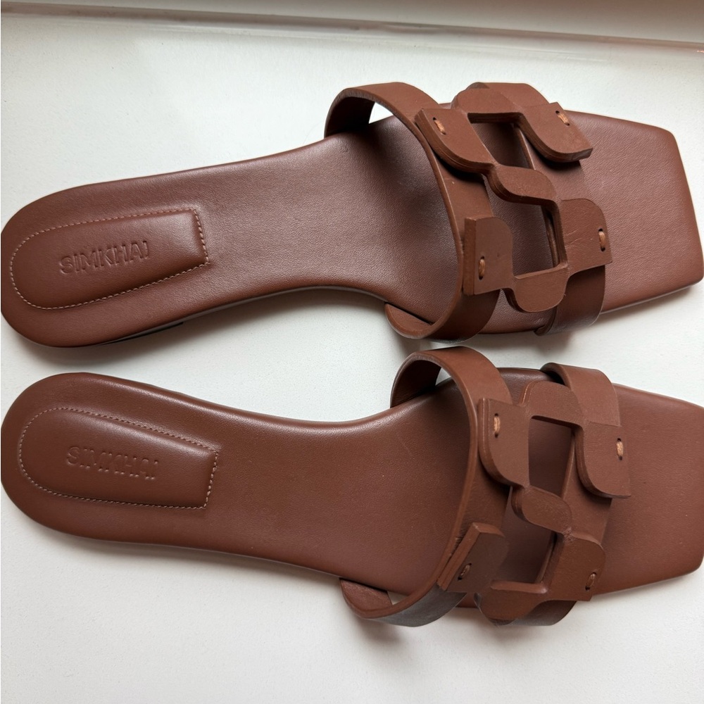 SIMKHAI monogram leather sandal - Picture 2 of 3